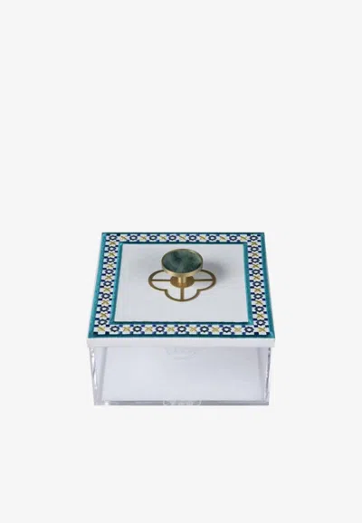 Stitch Small Square-shaped Arabesque Box In Multicolor