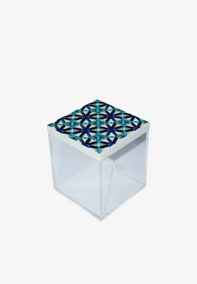 Stitch Mini Oriental Acrylic Box In Blue