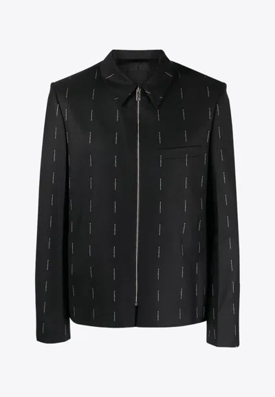 Givenchy Wool Zipped Jacket In Black