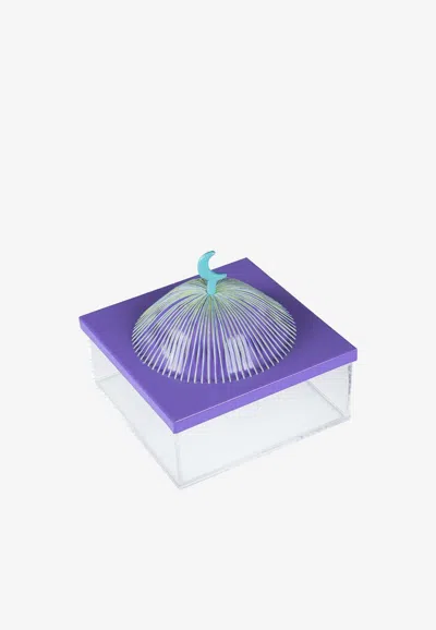 Stitch Medium Acrylic Dome Box In Purple