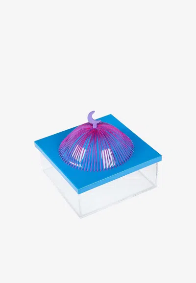 Stitch Medium Acrylic Dome Box In Blue
