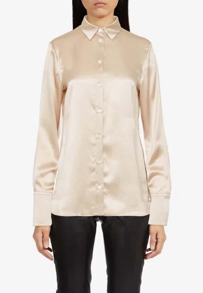 Ferragamo Trousers In Beige