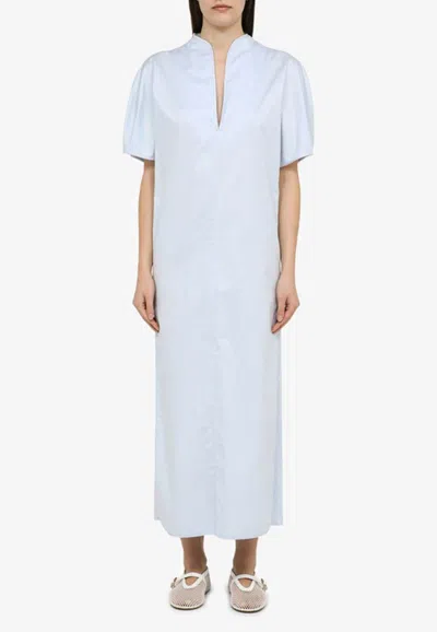 Margaux Lonnberg Margaux Lönnberg Light Blue Cotton Long Vic Dress In Light Blue