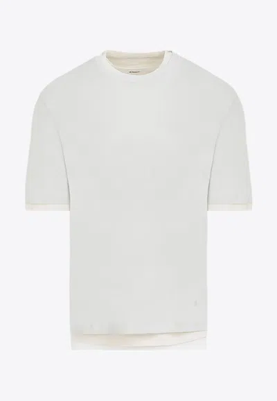 Jil Sander Crewneck Short-sleeved T-shirt In Beige