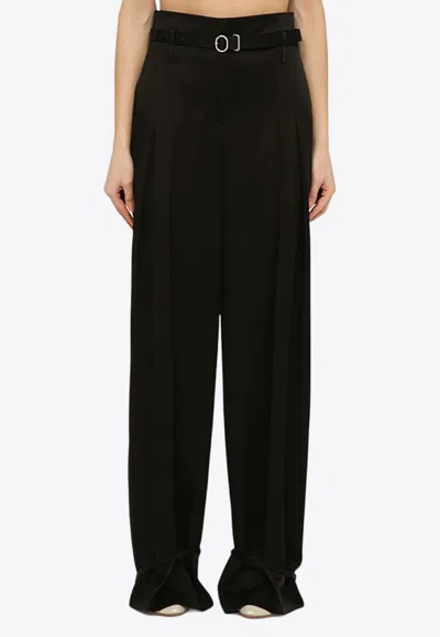 Jil Sander Tailored Trousers Pants Black In Beige