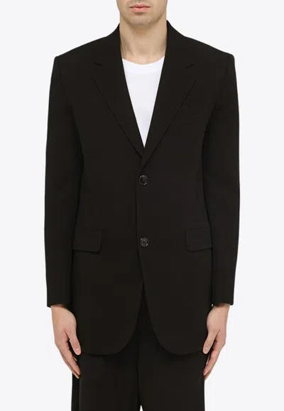 Ami Alexandre Mattiussi Ami Paris Black Wool Single Breasted Jacket In Black
