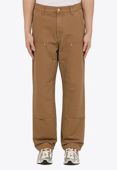 Shop Carhartt Double Knee Cargo Pants In Brown