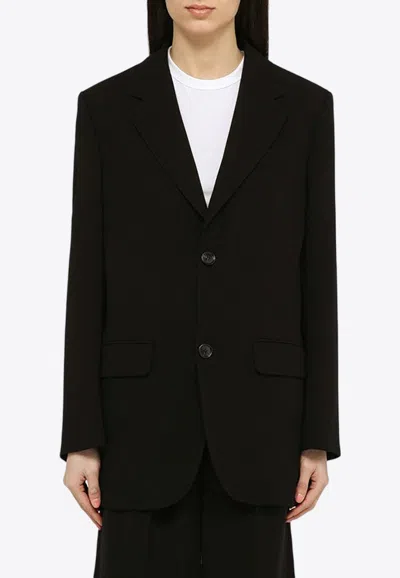 Ami Alexandre Mattiussi Ami Paris Black Single-breasted Jacket In Wool Women In Black