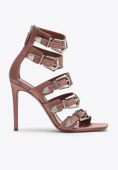 Paris Texas Ursula 105 High Sandal In Dark Pink Satin In Pink
