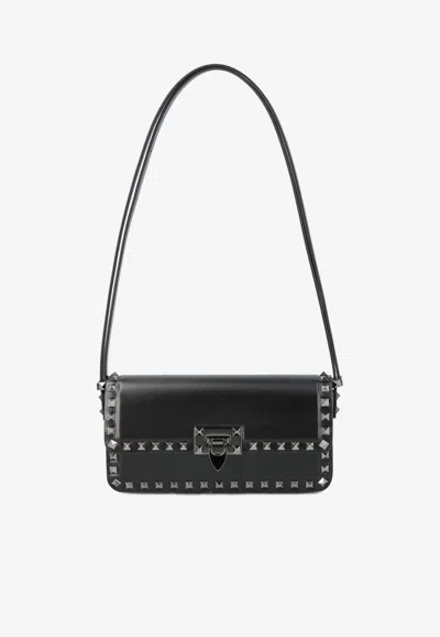 Valentino Garavani Woman Shoulder Bag Black Size - Leather In Black