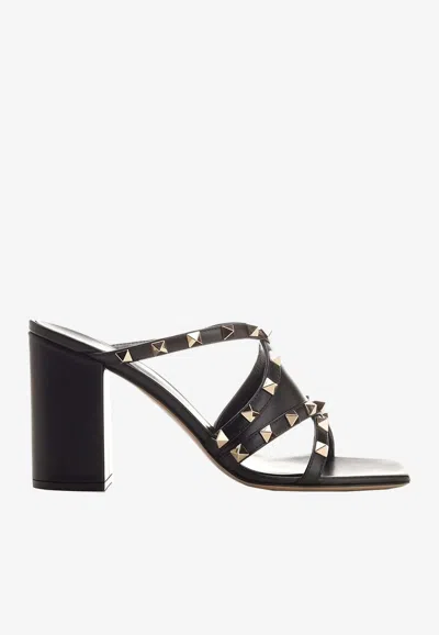 Valentino Open-toed High-heeled Sandals In Black