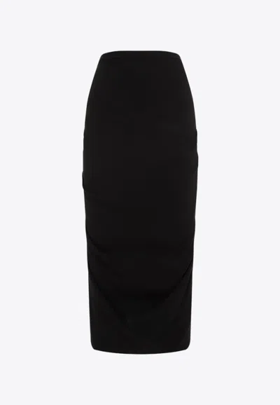 Dries Van Noten Midi Skirt In Black