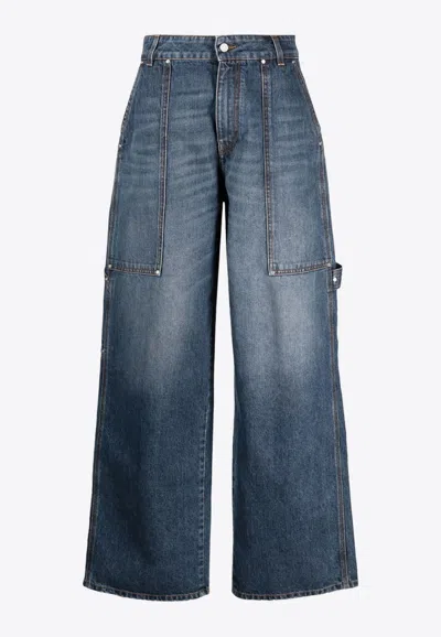 Stella Mccartney Stella Mc Cartney Denim Cargo Jeans In Blue