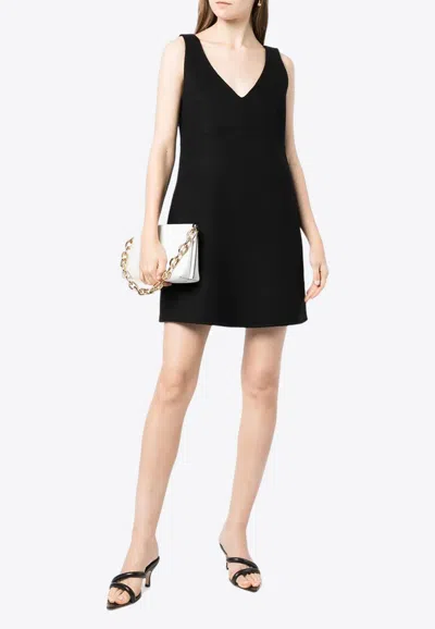 P.a.r.o.s.h Sleeveless Wool Mini Dress In Black