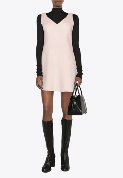 P.a.r.o.s.h Sleeveless Wool Minidress In Blush