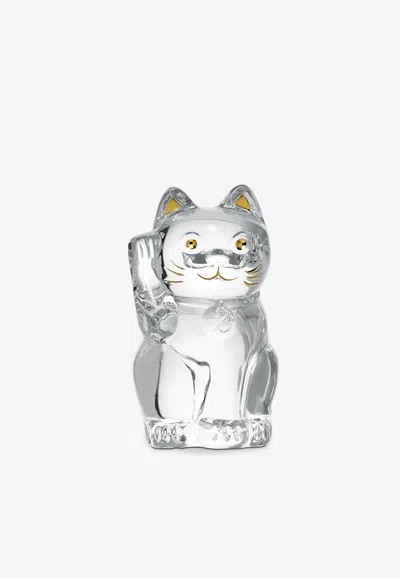 Baccarat Maneki-neko Cat Collectible In Clear