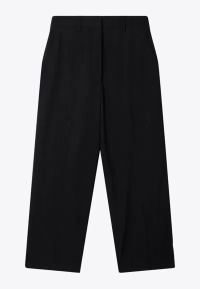 Stella Mccartney Wide-leg Wool Trousers In Black