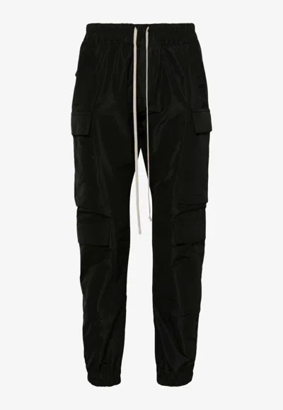 Rick Owens Mastodon Megacargo Tapered Trousers In Black