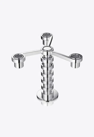 Puiforcat Ruban Three-light Candleholder In Silver