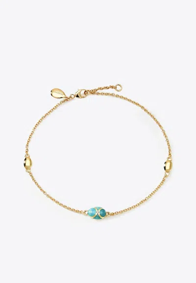 Fabergé Heritage 18-karat Yellow Gold Chain Bracelet With Diamond In Gold