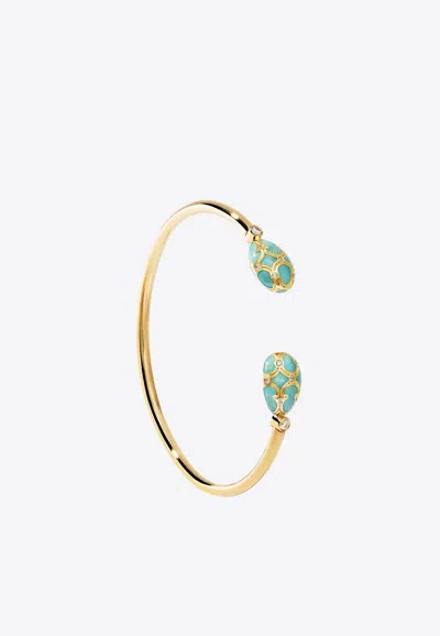Fabergé Heritage 18-karat Yellow Gold Open Bracelet With Diamonds In Gold
