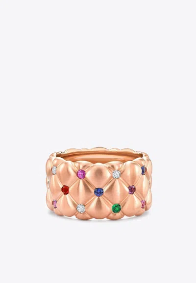 Fabergé Treillage Wide Ring In 18-karat Rose Gold In Rose Gold