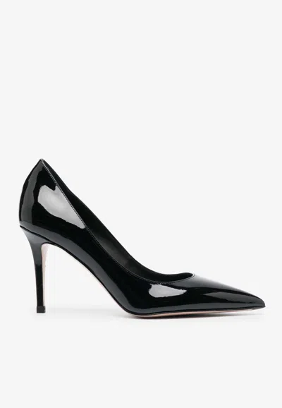 Le Silla Eva 80mm Patent Leather Pumps In Black