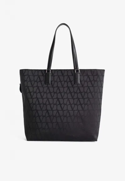 Valentino Toile Iconographe Tote Bag In Black