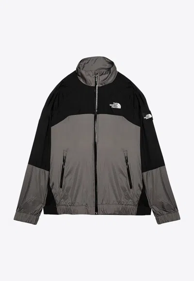 The North Face Wind Shell Full Zip Jacket In Gray