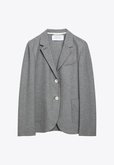 Harris Wharf London Light Grey Single-breasted Cotton Jacket In Gray
