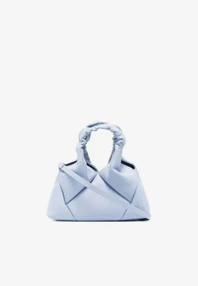 Reco Mini Didi Quilted Nappa Top Handle Bag In Light Blue
