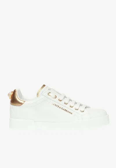 Dolce & Gabbana Portofino Sneakers In White