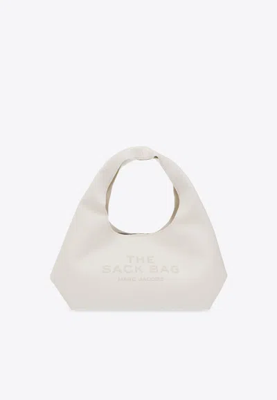 Marc Jacobs The Sack Grained Leather Shoulder Bag In White
