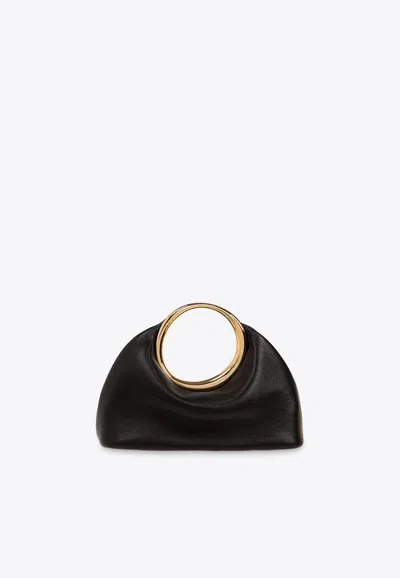 Jacquemus Small Calino Leather Top Handle Bag In Black