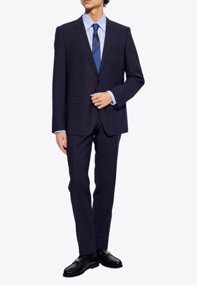 Dolce & Gabbana Single-breasted Checked Wool Suit In Blue