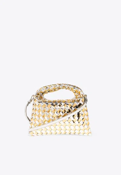 Bottega Veneta Hop Mini Shoulder Bag In Gold