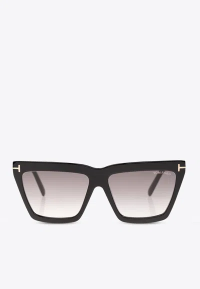 Tom Ford Eden Square Sunglasses In Black