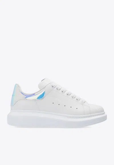 Alexander Mcqueen Oversized Contrast-heel Low-top Sneakers In White