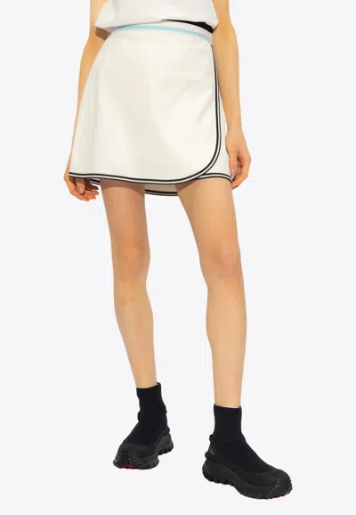 Moncler Logo Appliqué Mini Tennis Skirt In White