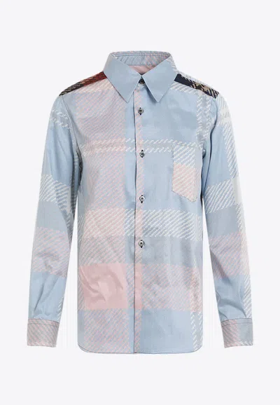 COMME DES GARÇONS LONG-SLEEVED CHECKED SHIRT 