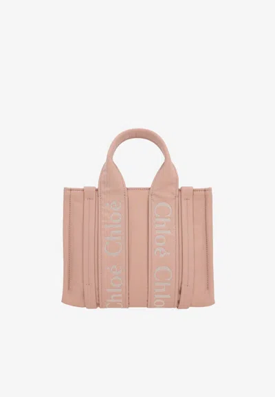 Chloé Small Tote Tote In Powder Leather In Pink