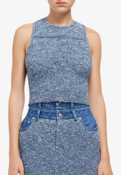 Simkhai Sianna Knit Tank Top In Blue