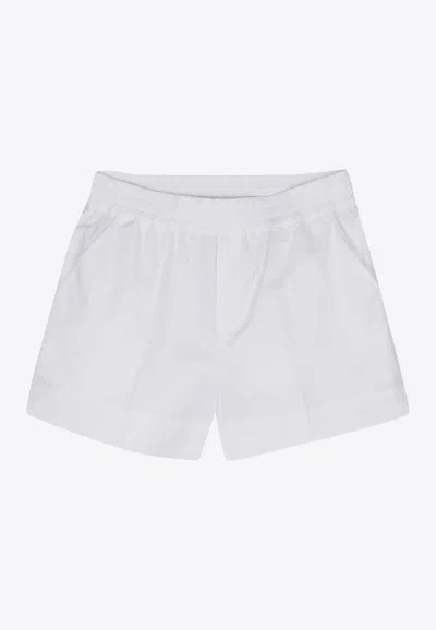 P.a.r.o.s.h Pressed Crease Poplin Shorts In White