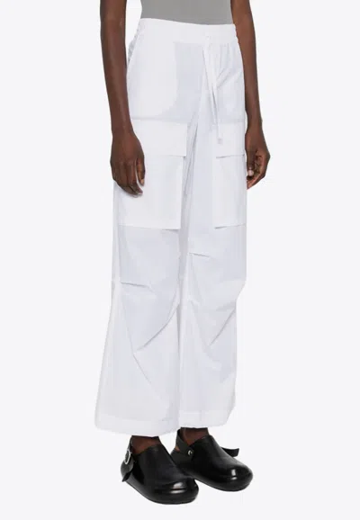 P.a.r.o.s.h Straight-leg Cargo Pants In White