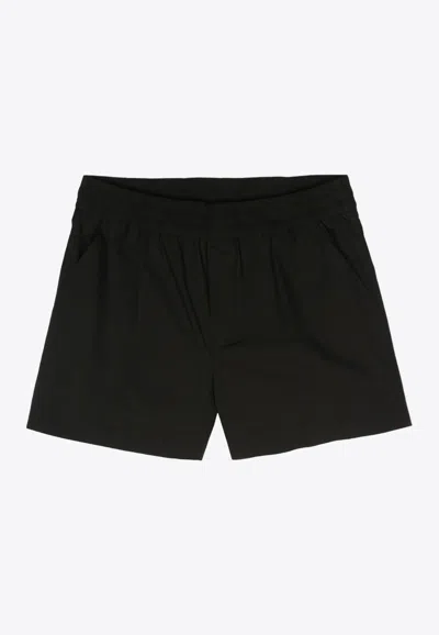 P.a.r.o.s.h Pressed-crease Poplin Shorts In Black
