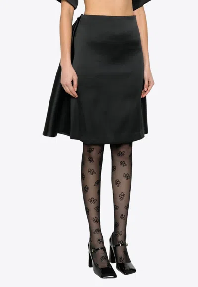 P.a.r.o.s.h Layered Mini Flared Skirt In Black