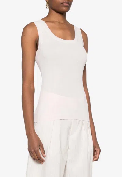P.a.r.o.s.h Ribbed-knit Tank Top In Pink