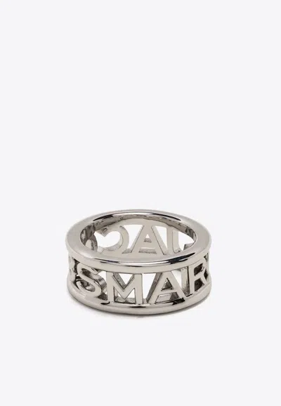 Marc Jacobs The Monogram Metal Ring In Silver