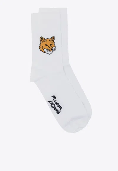 MAISON KITSUNÉ FOX LOGO SOCKS 