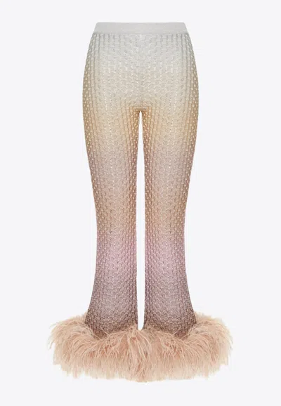Valentino Gradient-effect Lurex Pants In Multicolor